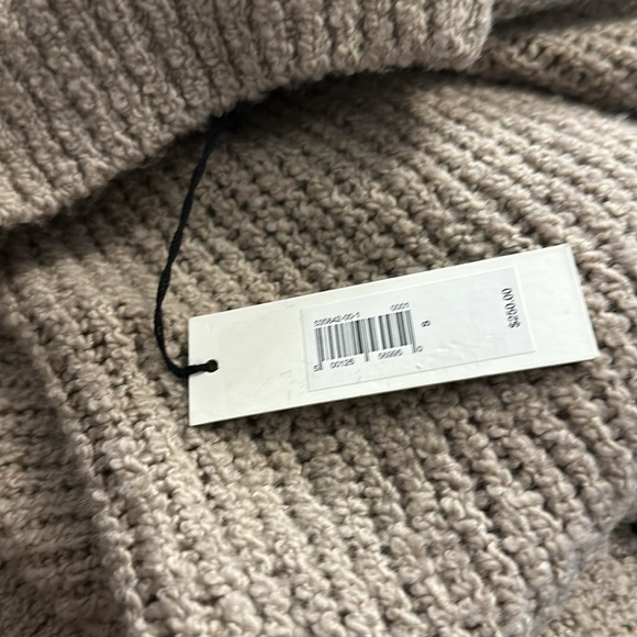 NWT! BANANA REPUBLIC RIVER BANK BEIGE MERINO-BLEND MOCK-NECK MIDI SWEATER DRESS🧤 - Picture 5 of 5